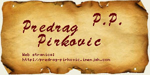 Predrag Pirković vizit kartica